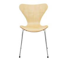 Fritz Hansen - Sjuan 3107 Lönnfanér - Spisebordsstole - Arne Jacobsen - Træ farvet - Metal/Træ