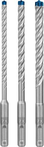 5 stk Bosch hammerbor PLUS-7X, sæt med 6, 8 og 10 mm,  3 stk.
