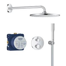 Grohe Precision Duschsystem, rund, mit Thermostat, Vitalio Rain Mono 310 Kopfbrause, chrom