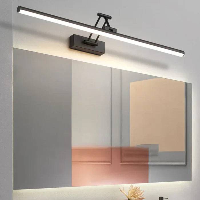 ZenLite - Stram LED Vägglampa för Moderna Interiörer - Kallt ljus / 50 cm / Svart