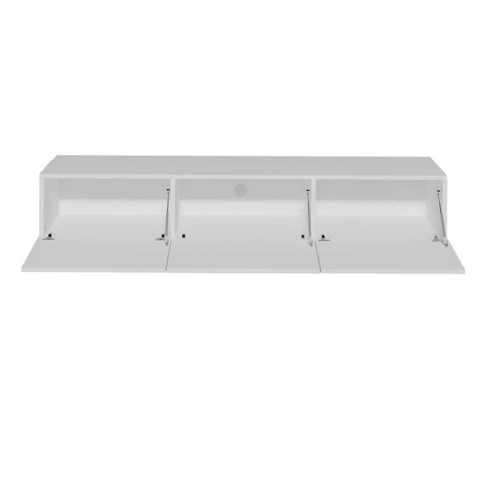 Vägghängd vit tv-bänk 180 cm DALLAS