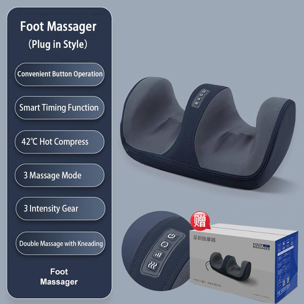 Electric Shiatsu Foot Massager With Heat, Foot and Calf Kneading Massager With Massage Roller Deep Tissue Muscle Relaxation EU Plug