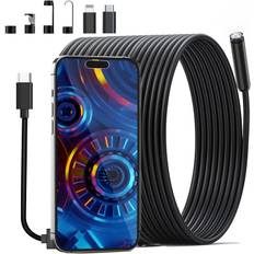 Endoskop / inspektionskamera til mobiltelefon - Med 10 Meter ledning & 8 LED - 1080P HD - Hurtig levering