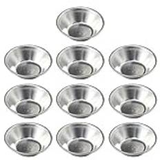 SEIWEI Aluminium ägg quiches tårta formar form mini kakform non-stick muffin cupcake puddding formar fodrad kök matlagningsverktyg för tårta, quiches, fruktpaj, choklad (10 st)