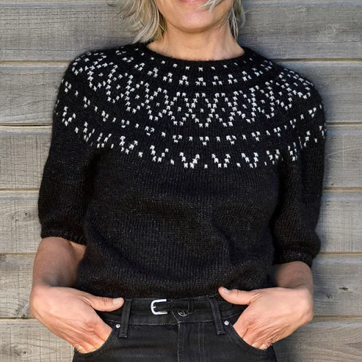 Garnpakke - Anne Ventzel, Midnight Mirage Top Sort 3