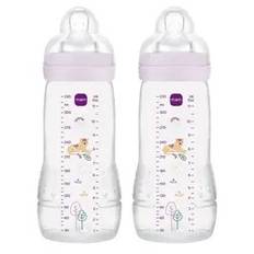 MAM Easy Active Baby Bottle 330ml 2pk Pink