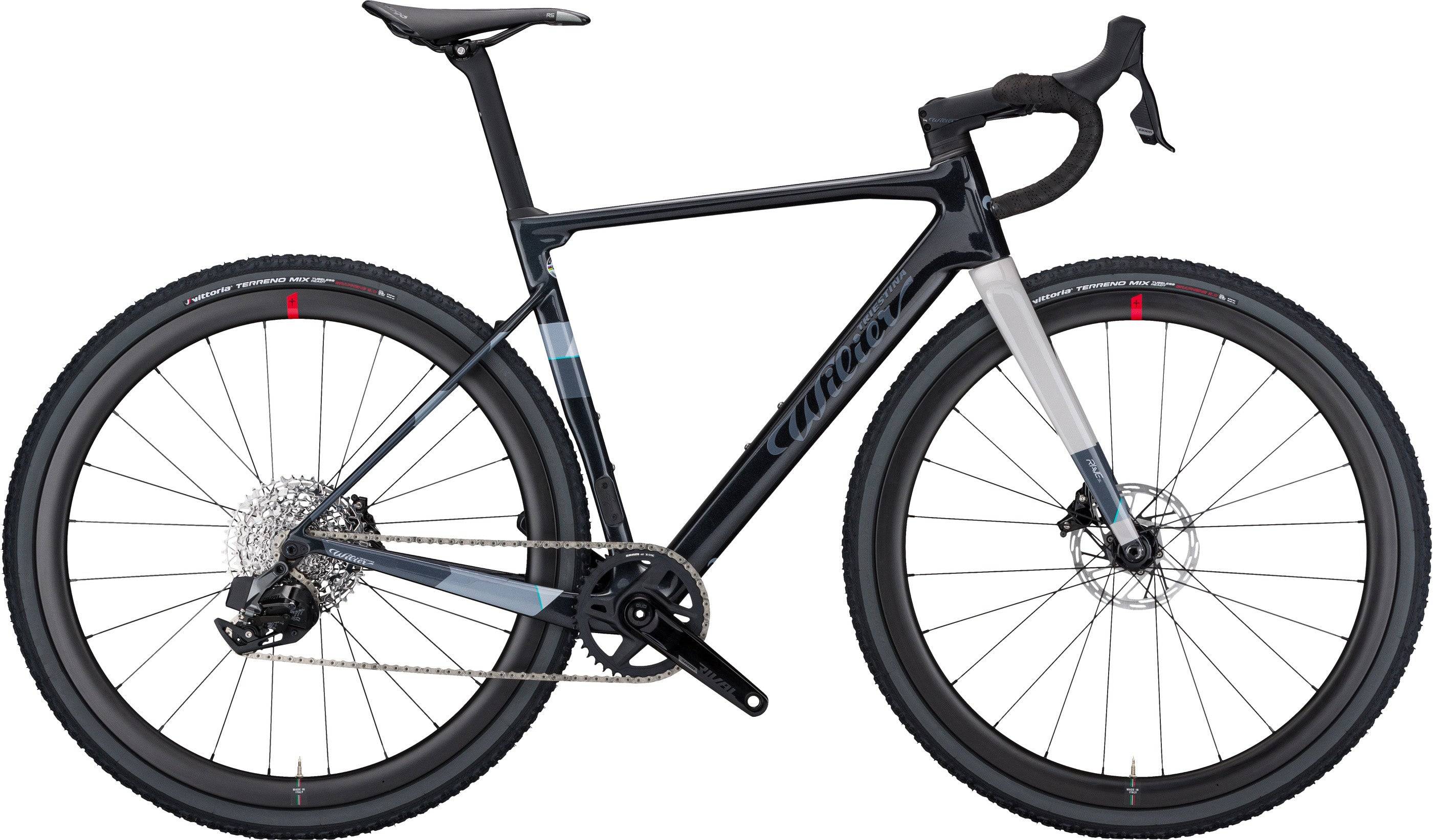 Wilier Rave SL 2024 - Shimano 105 Di2 12sp - Miche Syntium Aero - 128 / XS / V5 Black, Silver - Glossy