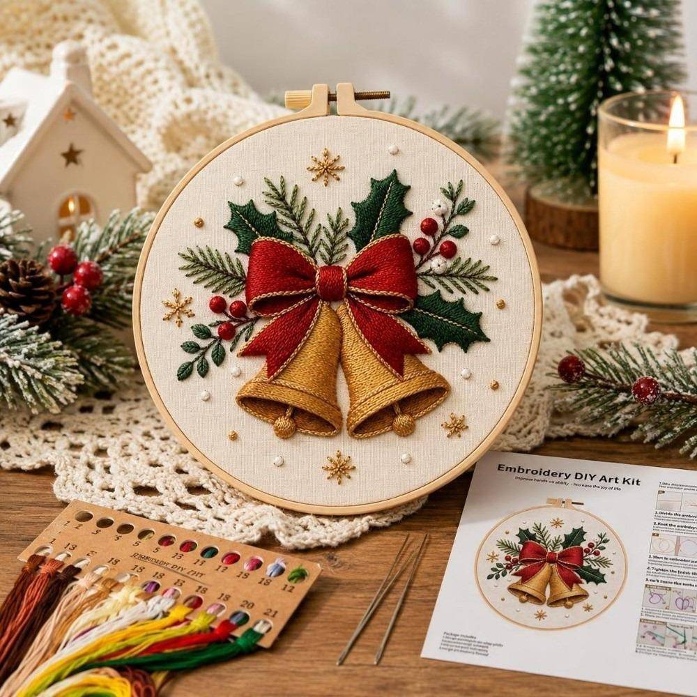 Santa Claus Cross Stitch Set Handmade Xmas Embroidery Craft Set Christmas Embroidery Kit  Adults