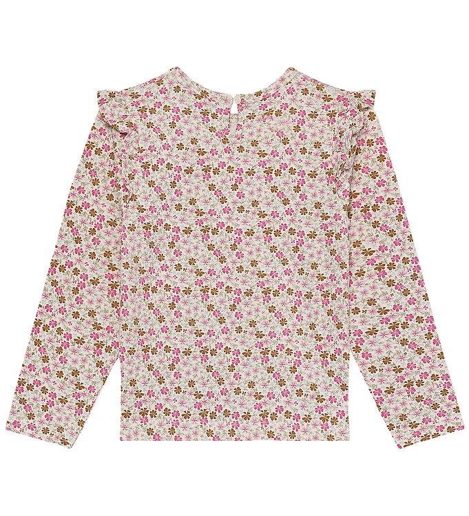 Minymo Bluse - AOP - White Swan - Minymo - 6 år (116) - Bluse