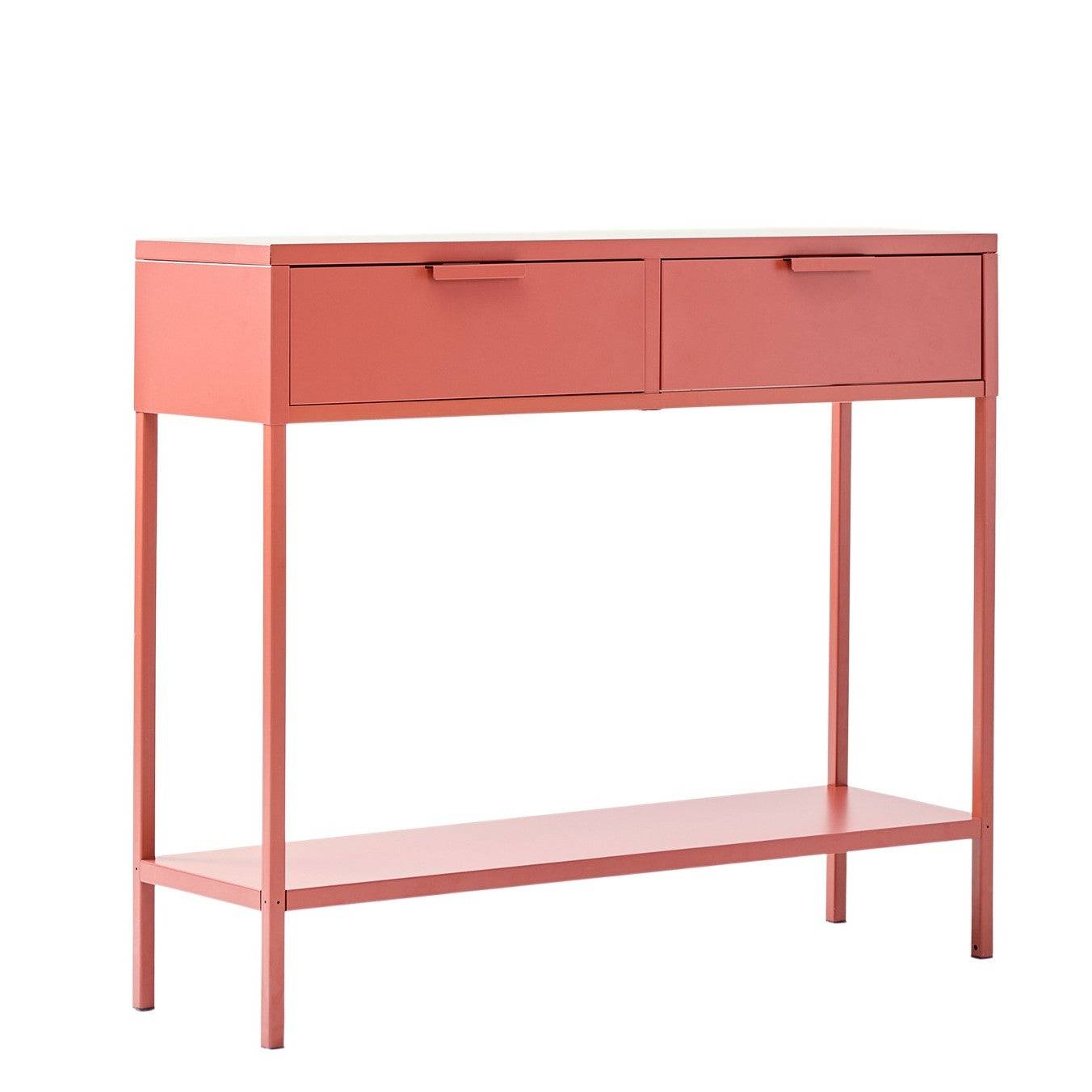 KUHMO konsolbord med 2 skuffer - Terracotta