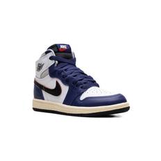Jordan Kids - Air Jordan 1 Retro OG Rare Air höga sneakers - barn - kalvskinn/gummi/Tyg - 2Y - Blå