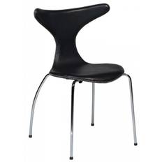 Dan-Form - Dolphin Stol Svart Läder / Metallben - ["gid://shopify/Metaobject/311392371061"]
