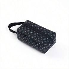 Minimalistisk Letter Mini Clutch-väska för män, vintage-präglat blommönster förvaringsväska, PU-läder vattentät lätt retro armbandsväska - Svart (En-Storlek)