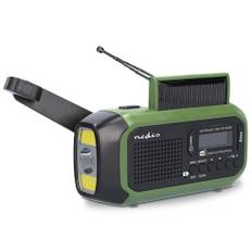 Nedis Nödradio, DAB+/FM, Handvev/batteri/solcell/USB-ström