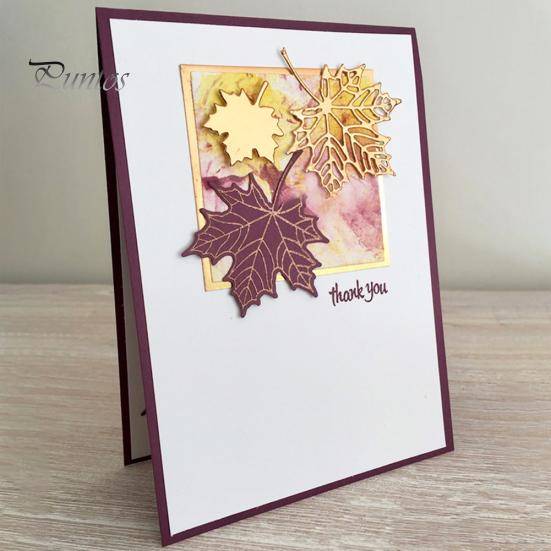 Lönnlöv Metallskärformar DIY Scrapbook Prägla Papperskort Tillverkning Dekor Form silver