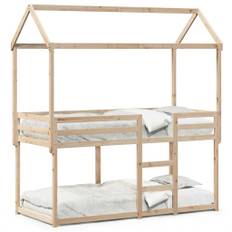 vidaXL køjeseng uden madras 90x200 cm massivt fyrretræ