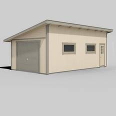 Garage Trähuset 30 m2 Pulpettak