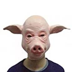 BAJIE Halloween mask gris huvudmask gummi latex djur kostym helhuvud mask halloween kostym skräck helhuvud maskerad cosplay mask
