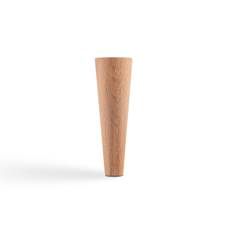 Sängben Runt Konat 4p | Natur Ek 18 cm - Brun
