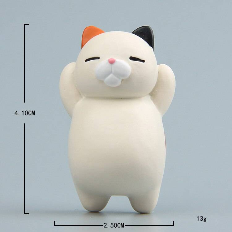 Japansk realistisk katt tecknad 3d magnetisk lås kylskåp stick tecknad söt katt kylskåp magnet heminredning - Trefärgad
