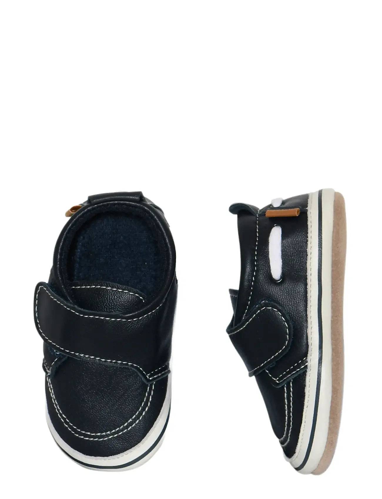 Melton Sailor Leather Slippers - Navy - 16/19
