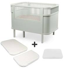 Sebra Sengen - Klassisk - Baby & Jr. - Mist Green - Bundle 1