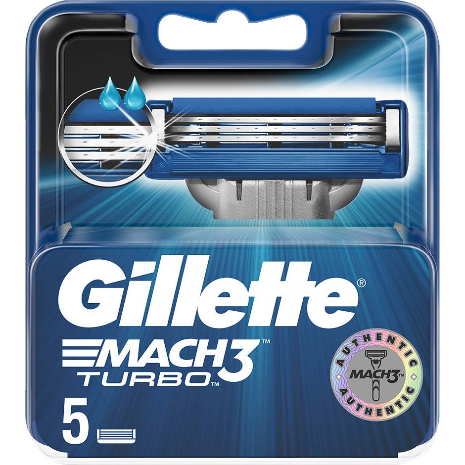 Gillette Mach3 Turbo Razor Blades 5 Pcs - 5 pcs