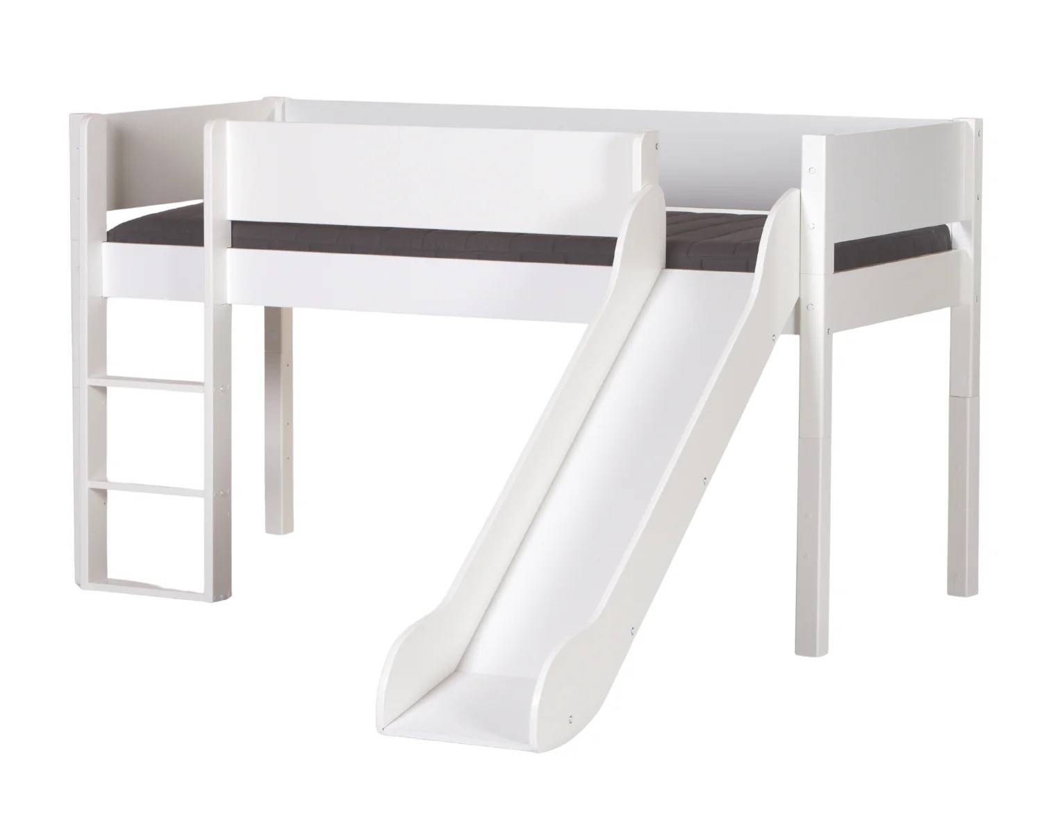 Manis-HLoke Halvhøj seng med classic sengehest og rutsjebane - 200 cm-90x200