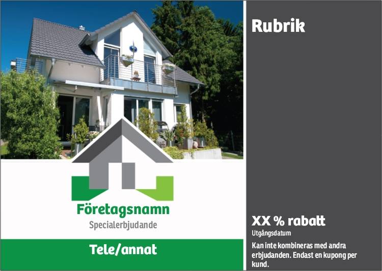A6-flyers - Vita - Fastighetsmäklare - Byggarbete