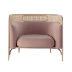 Gebruder Thonet Vienna - Targa Lounge Chair, Black C01, Fabric Cat. C Divina 3 Col. 856 - Fåtöljer - GamFratesi - Svart - Trä/Textilmaterial/Syntetiskt/Skum