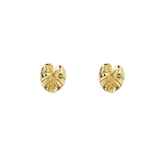 Emma Israelsson - Mini Palm Leaf Earrings Gold