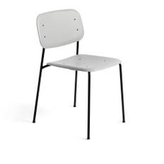 HAY - Soft Edge 40, Black base, Soft Grey - Matstolar - Iskos-Berlin - Grå - Metall/Trä
