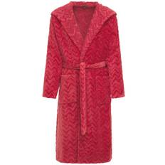 Rex Hooded Cotton Bathrobe - Red - S - L