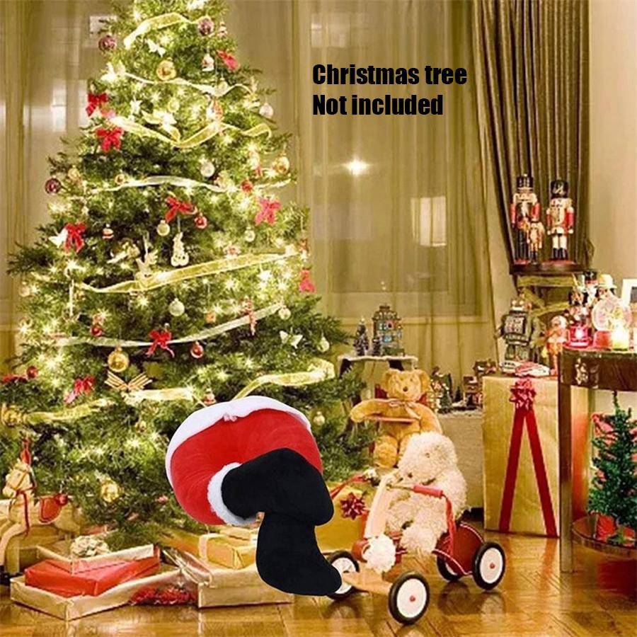Santa Claus Legs Stuffed with Cotton, Christmas Tree Decoration, Front Door Decor for Christmas