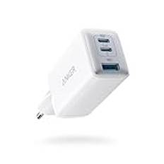 Anker USB C Charger (Nano II 65W) Pod 3 Ports PPS Fast Charger, Compact USB-C Power Supply for MacBook Pro, iPad Pro, Steam Deck, Galaxy S20, Dell XPS 13, Note 20/10+, iPhone 15, Pixel (Vit)