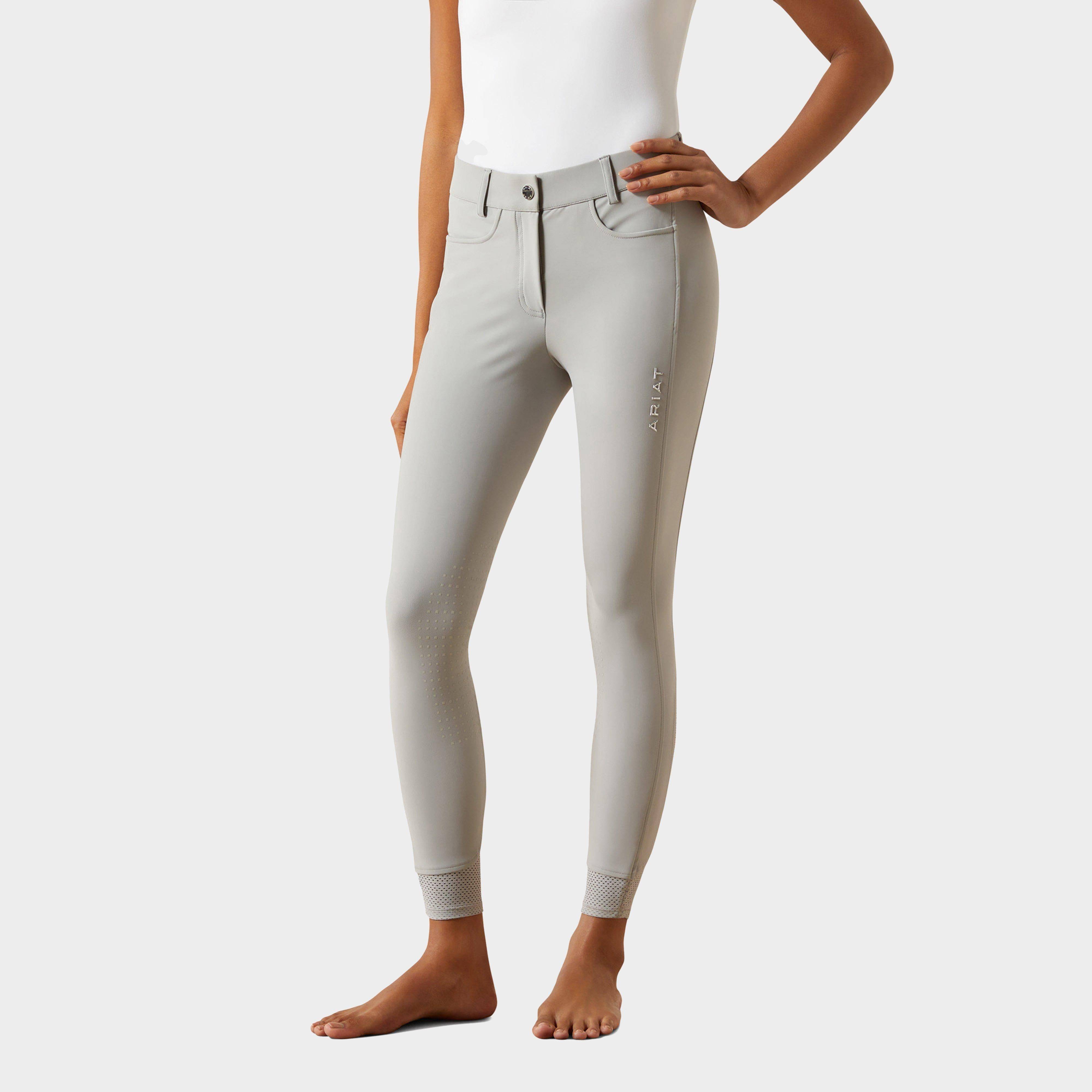Ariat Womens Tri Factor NT Half Grip Breeches, Show Grey - 28R