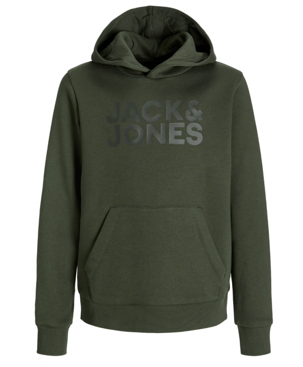 JACK & JONES MINI hoodie i grøn til drenge