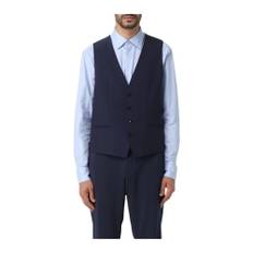 Hugo, Kostym, Herr, M, Blå Formell Väst Klassisk Stil - blue (M)