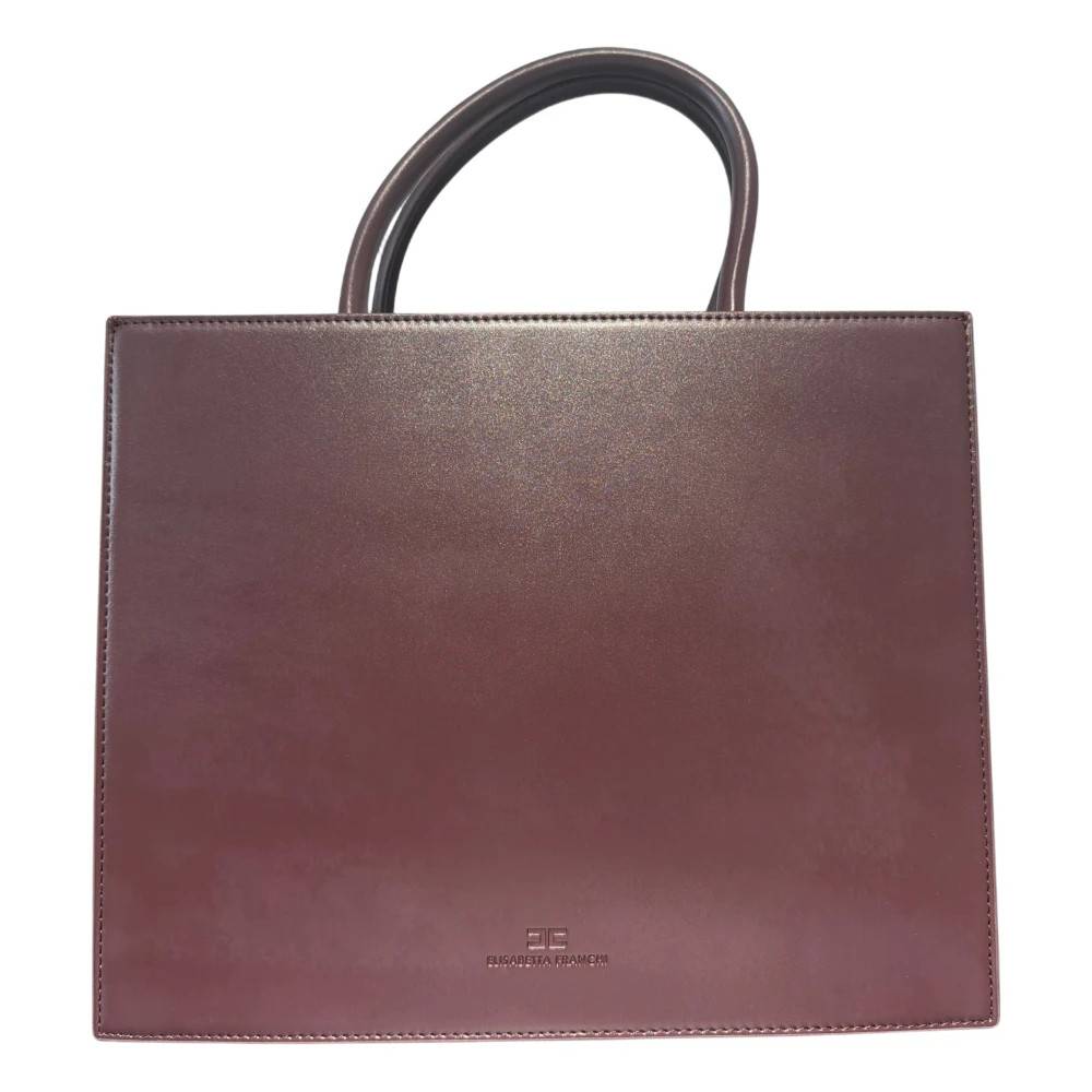 Elisabetta Franchi Stor Tote med Logo - Tasker - Dame - Brun - ONE SIZE -