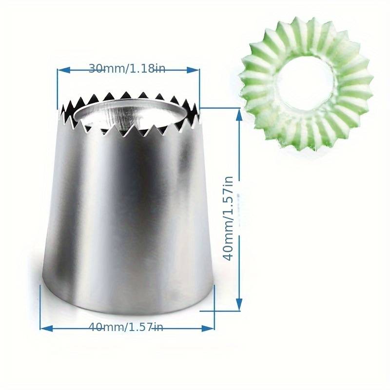 1pc Large Stainless Steel Piping Tip For Cake Decorating - Icing Nozzle For Frosting, Cupcakes, - Essential Baking Tools And Kitchen Gadgets