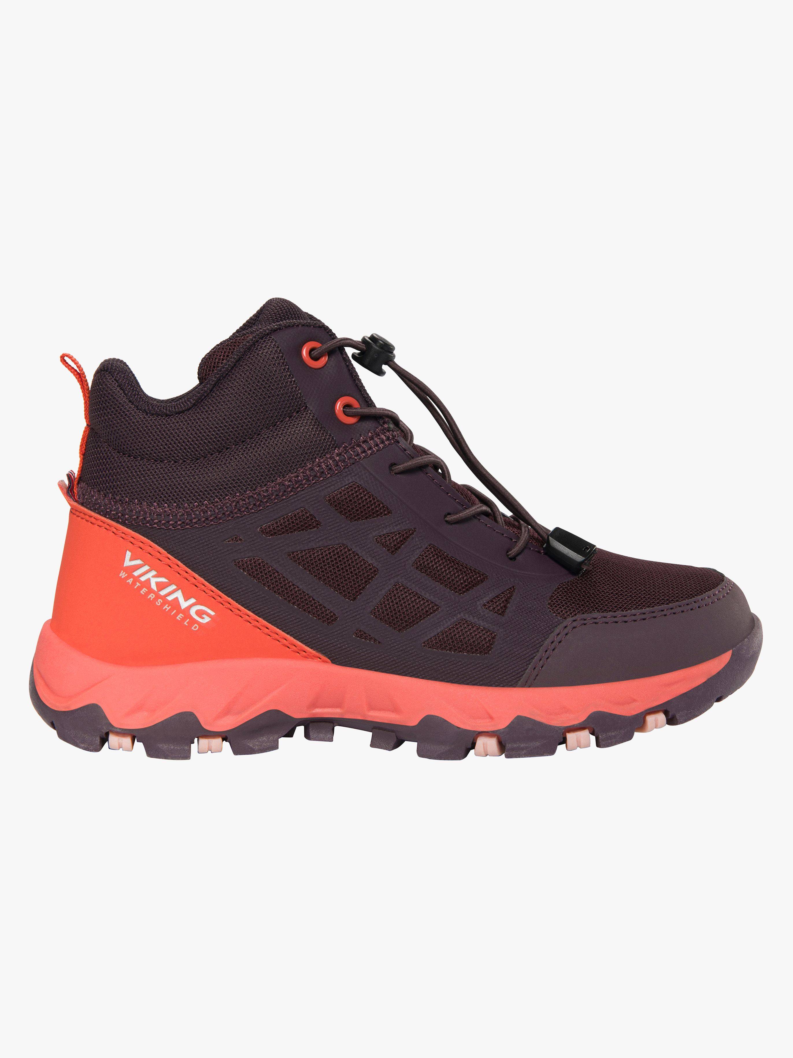 Viking Track Mid SL WP Sneakers, Plum, 34