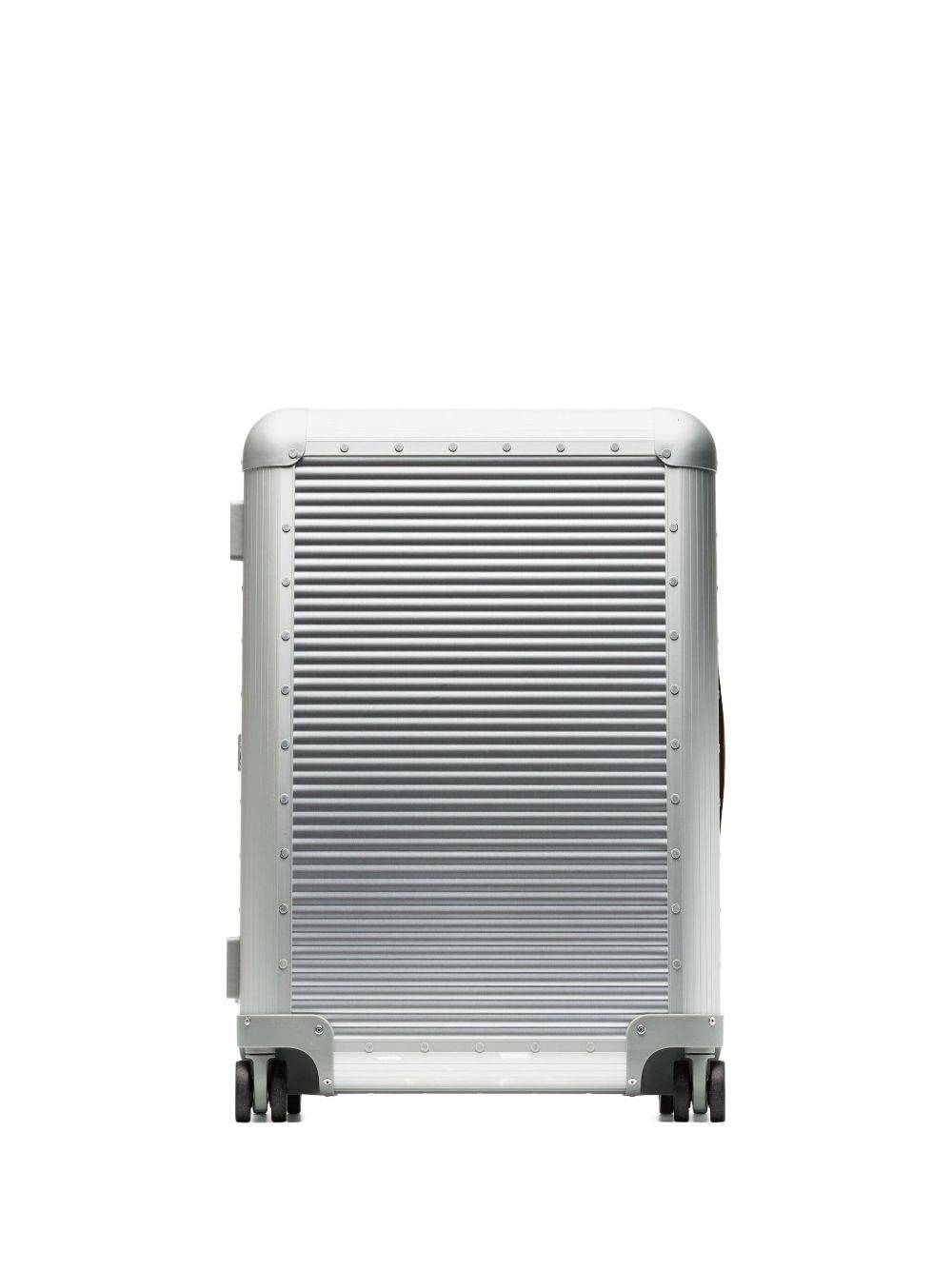 FPM Milano - Metallic Silver Bank Spinner 68 Aluminium Suitcase - herr - aluminium - OS - Silverfärgad
