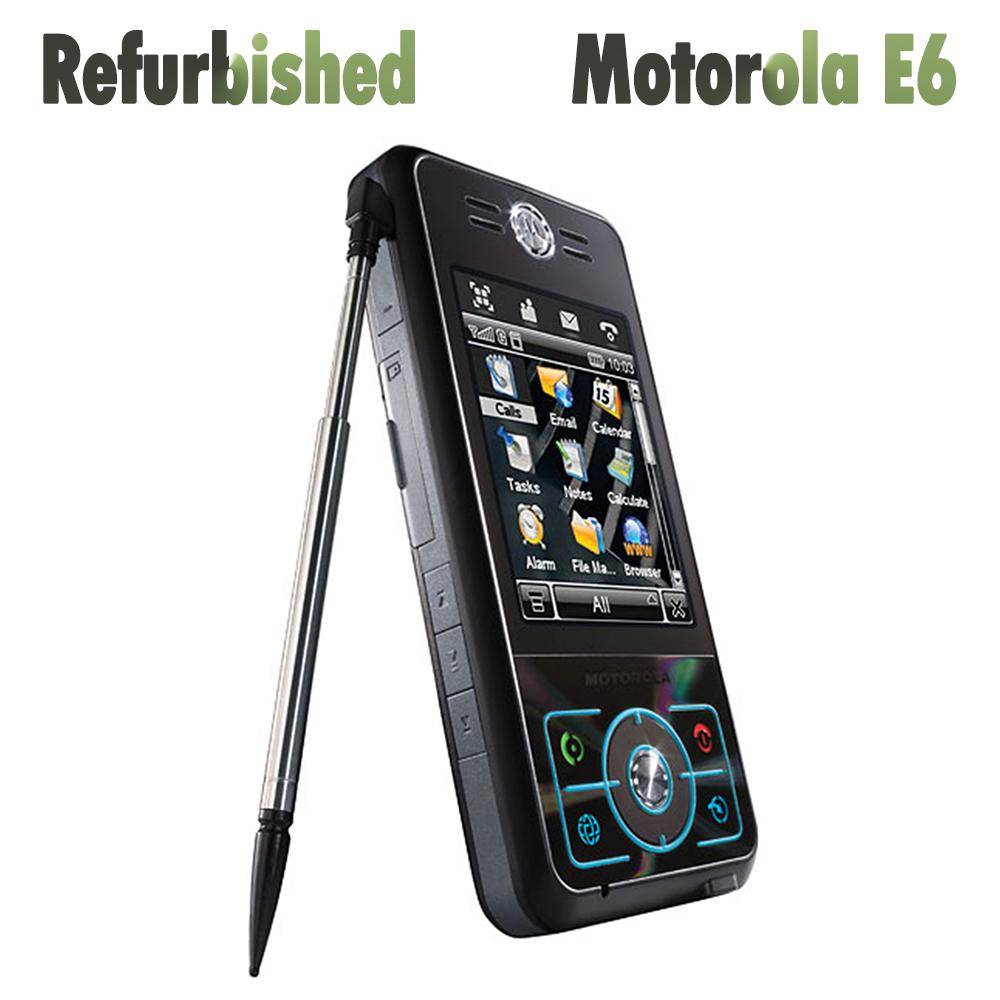 Renoverad Original Motorola ROKR E6 2,4 2,0MP GSM 2G olåst mobiltelefon No charger svart
