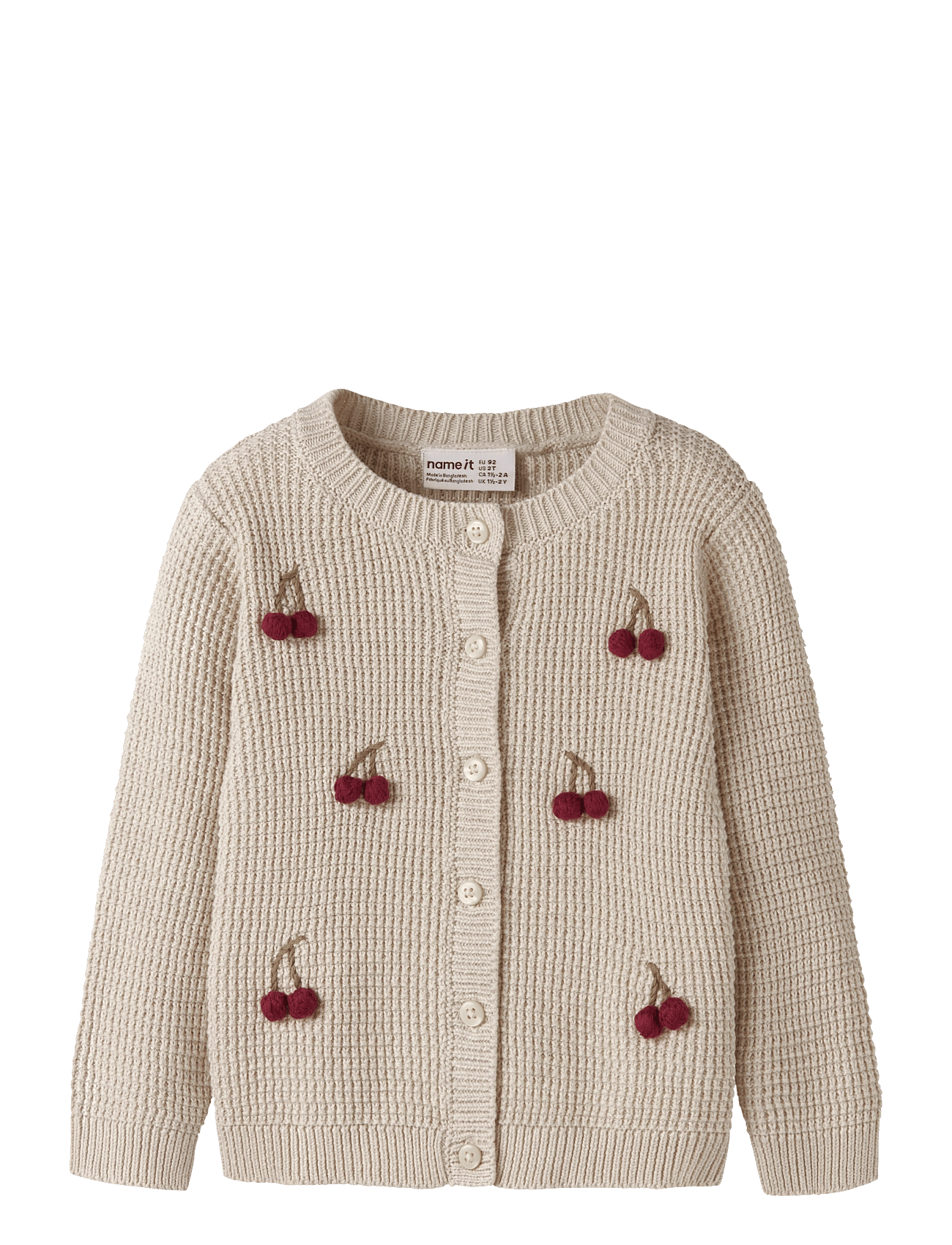 name it Nmfosie Ls Knit Card Box - Beige - 110