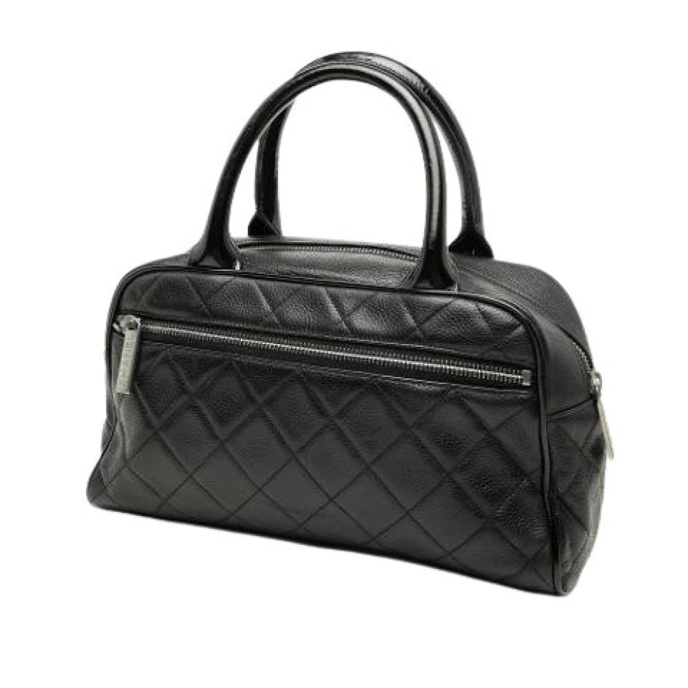 Chanel Vintage - Pre-owned Quilted Caviar Leather Top-Zip Handbag Vintage - Dam - ONE Size - Läder
