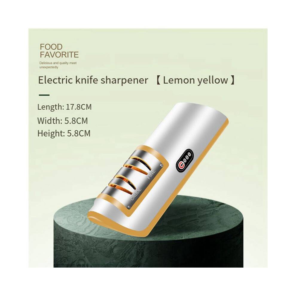 Electric Knife Sharpener Automatic Adjustable Kitchen Tool for Fast Sharpening Knives Scissors Black