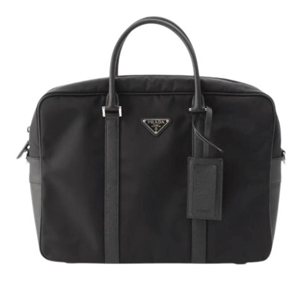 Prada Vintage Pre-owned Business Taske - Vintage - Dame - Sort - ONE SIZE - Uld