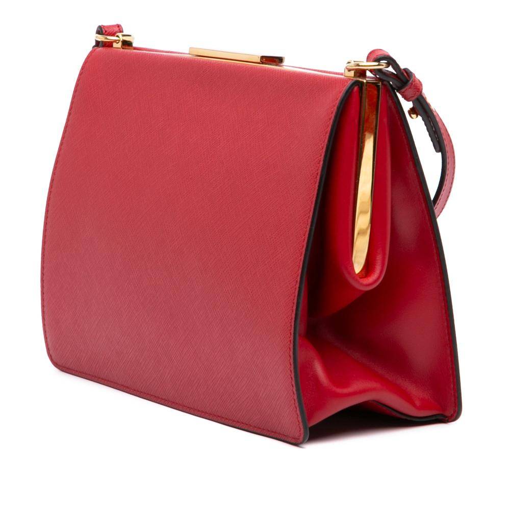 Prada Vintage Crossbody Bag Stl.  - Red (L 17cm x W 22cm x D 9cm)