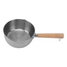 Sauce Pan Stainless Steel Non Stick Noodles Pot Multipurpose Electric Cooking Pot with Wood Long 18CM; 3L