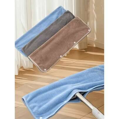Golvskrapa moppset med magiskt ersättningssky för golvskrapa, inkluderar överdrag, korallfleece golvrengöringstrasa, absorberande moppöverdrag, dammbo (Blå 1 styck,Grå 1 styck,Brun 1 st,Svamp 1 st,Mixat set - 3 delar)